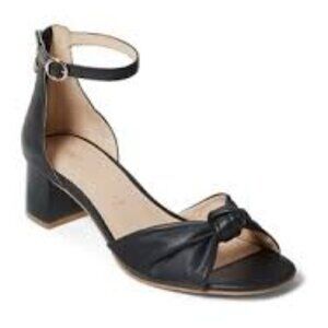 Jack Rogers Abigail Mid Heel Sandals - Black - Size 8.5